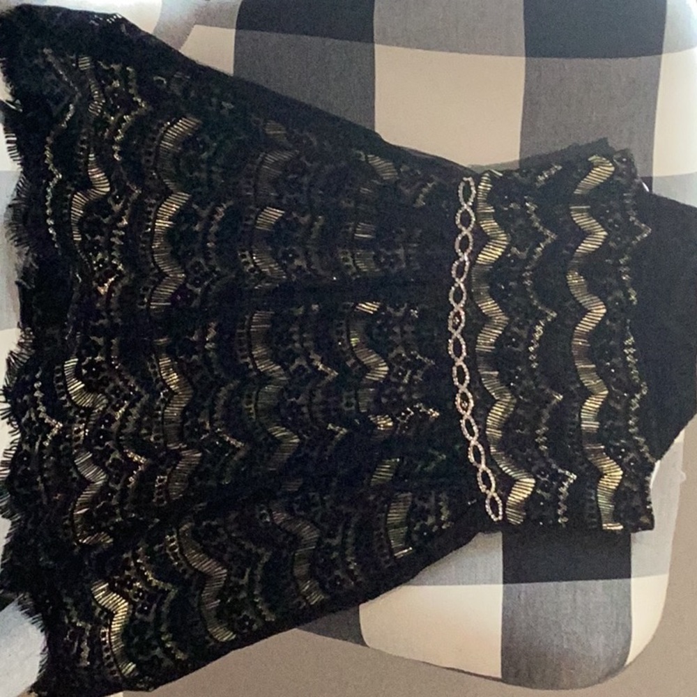 Black and gold sleeveless girls dress size 16 rhinestones on waist